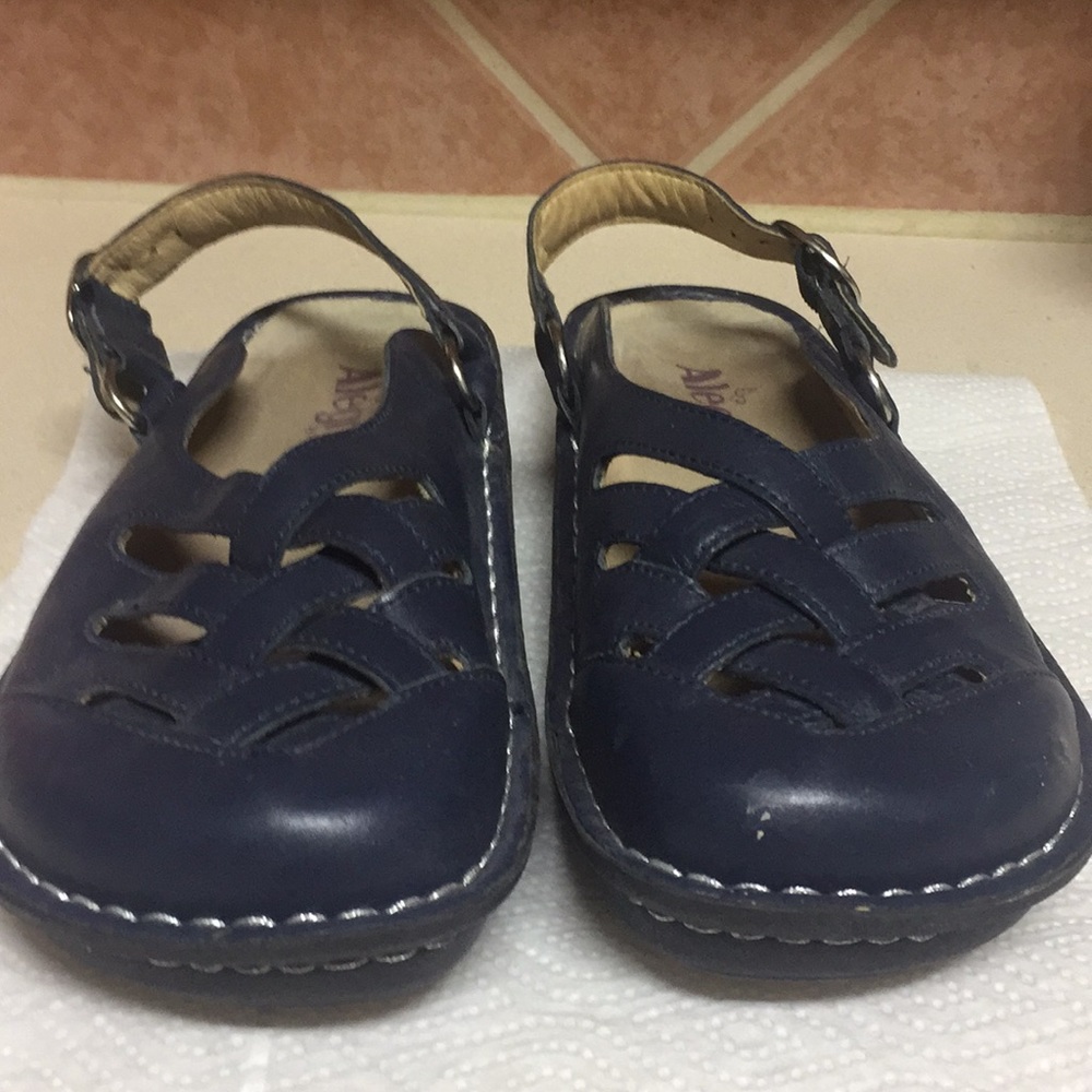 Alegria sling back shoes(navy)